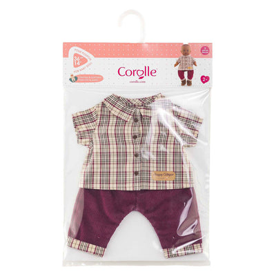 Chemise à carreaux avec pantalon Corolle petit explorateur - 36cm