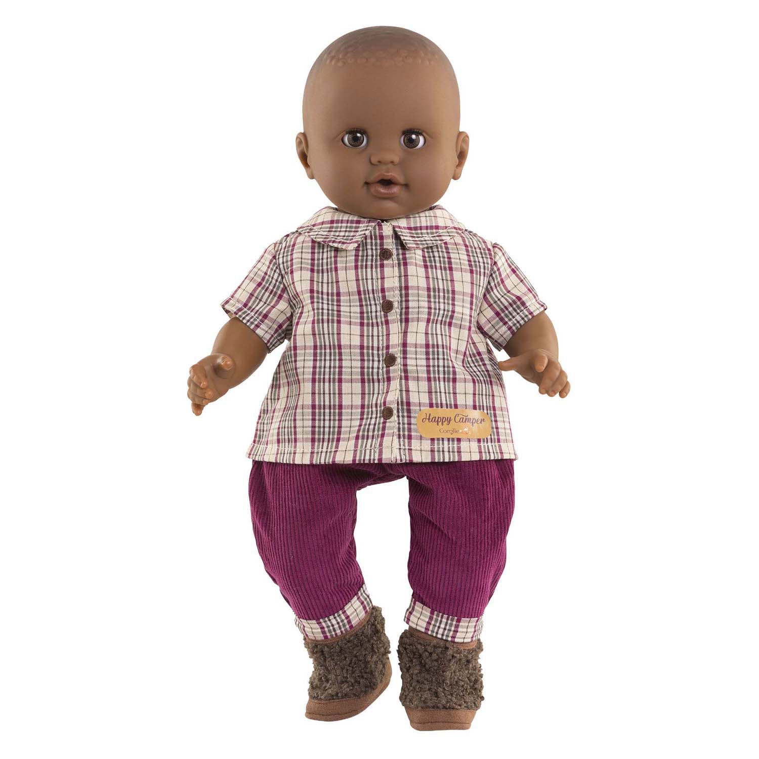 Chemise à carreaux avec pantalon Corolle petit explorateur - 36cm