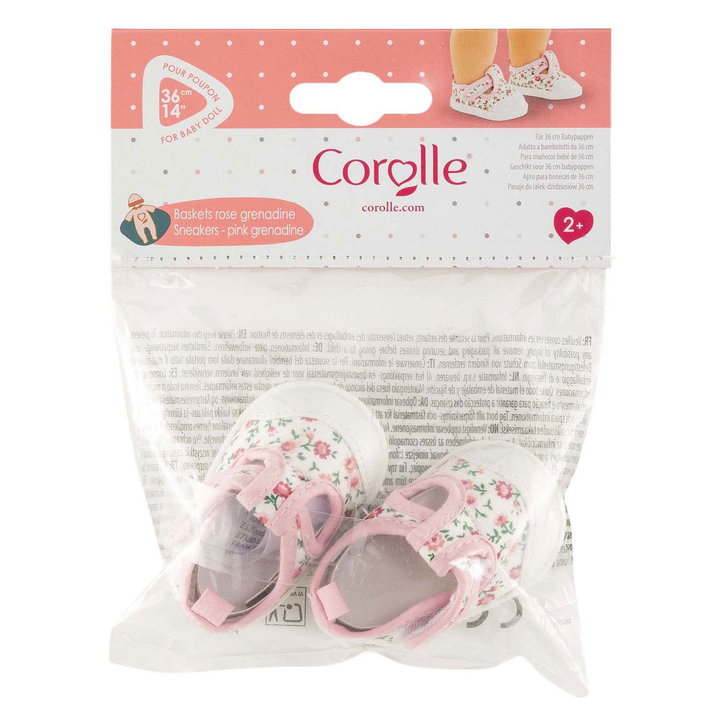 Baskets pour poupée Corolle rose grenadine - 36cm