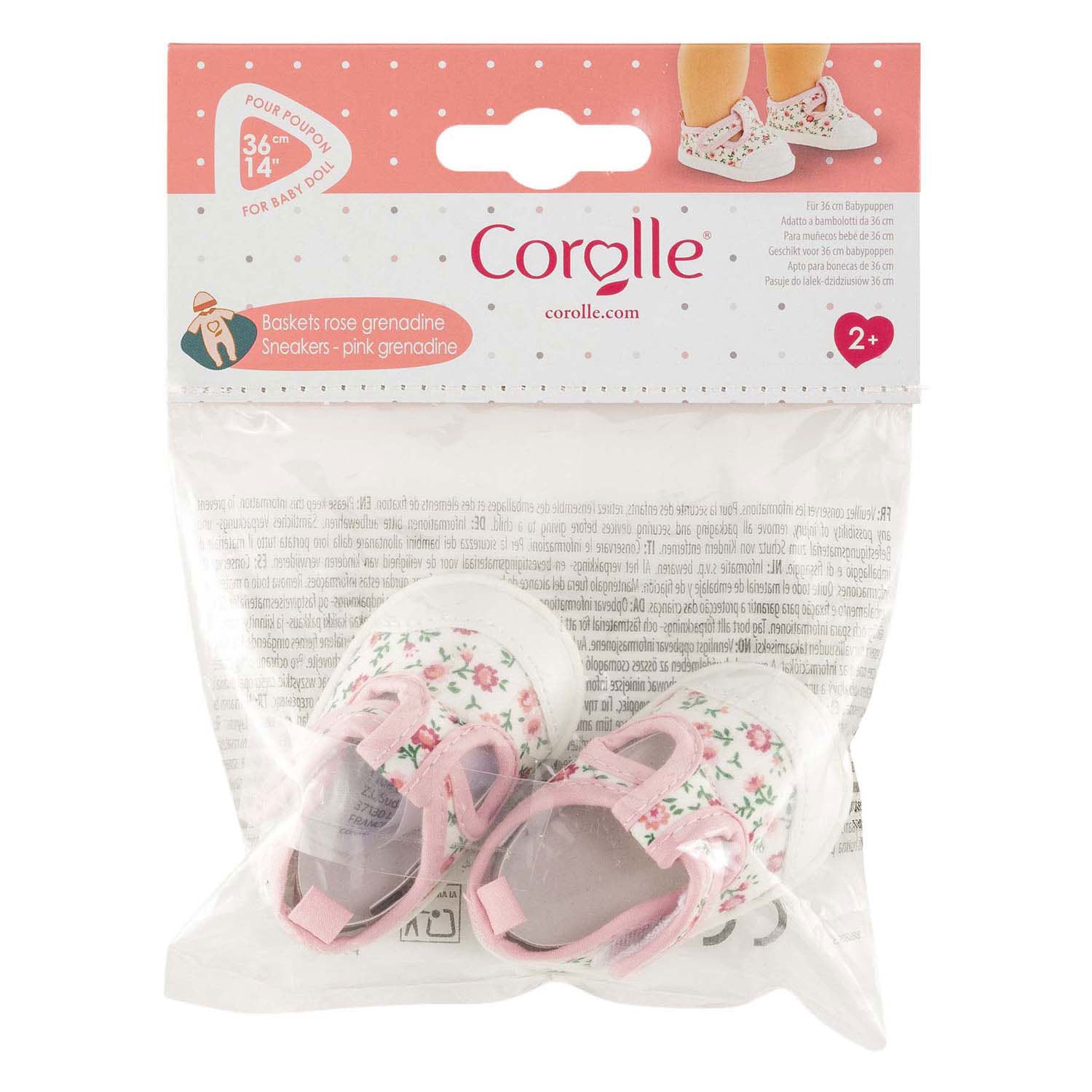 Baskets pour poupée Corolle rose grenadine - 36cm