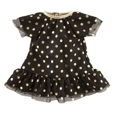 Robe de poupée Corolle ma noire à pois dorés - 36cm