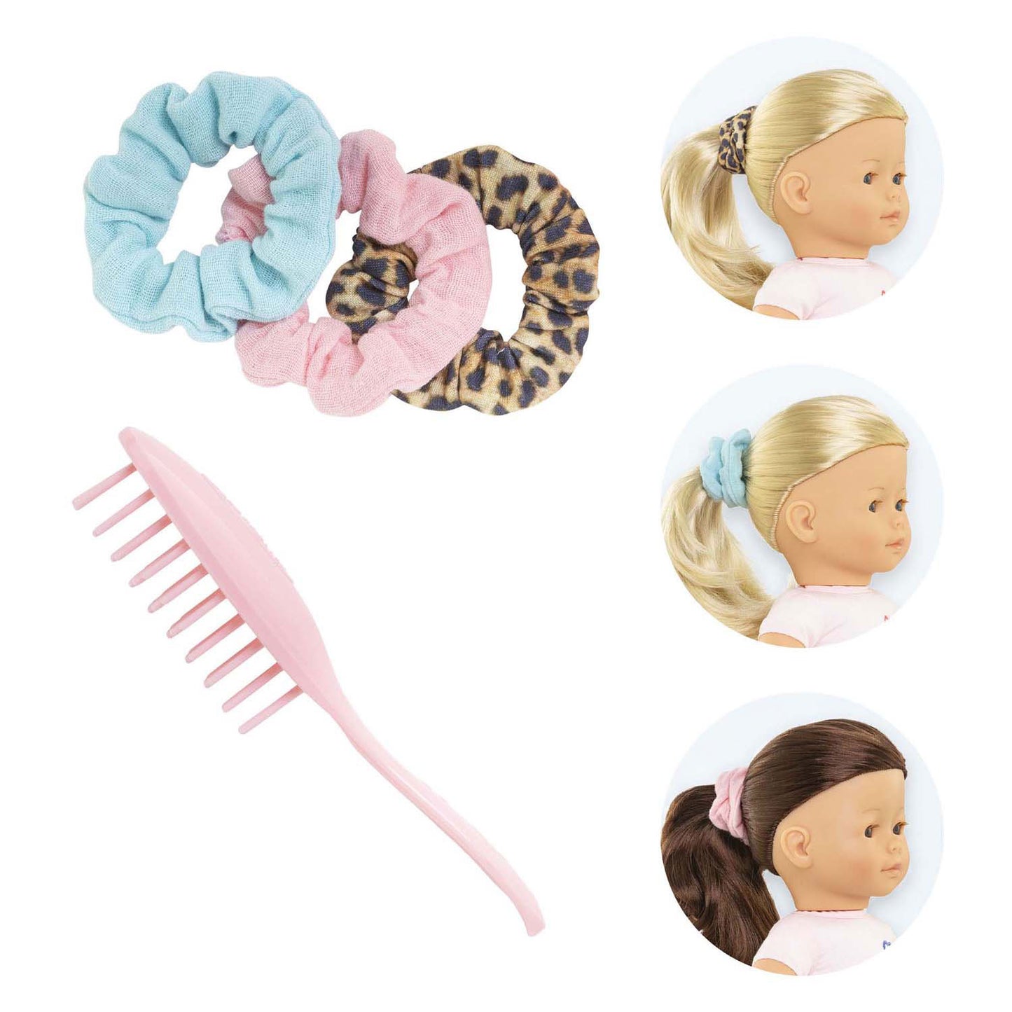 Corolle ma set brosse et 3 élastiques à cheveux - 36cm