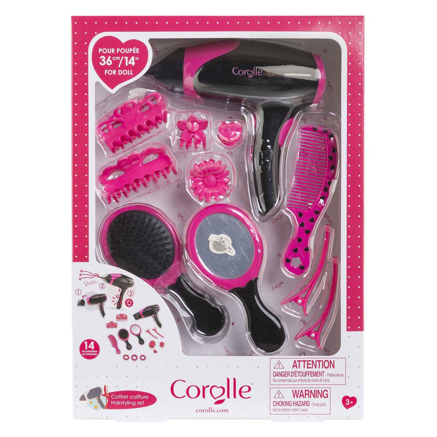 Coffret de soins capillaires Corolle ma - 36cm