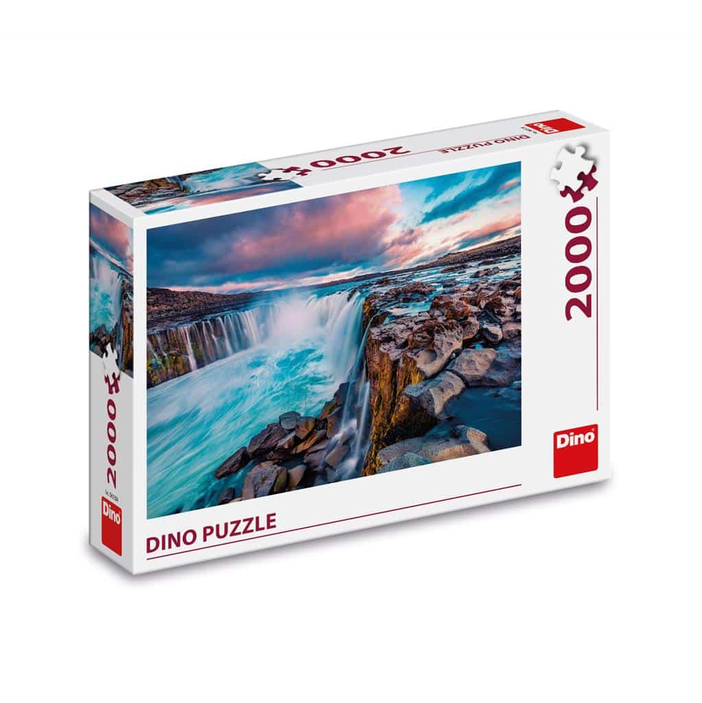Dinotoys dino jambe puzzle d'une cascade islandaise - 2000 pièces