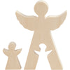 Creativ company figurines 2en1, ange, h : 7,8 + 20 cm, d : 2 cm, l : 4,5 + 14,3 cm, 1 set