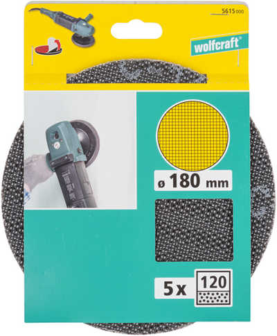 Wolfcraft fixe des grilles | sic | k120 | ws | ø180mm | 5 pièces - 5615000