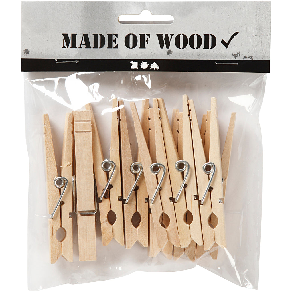 Mini clips Creativ company, l: 80 mm, l: 10 mm, 10 pièces 1 boîte