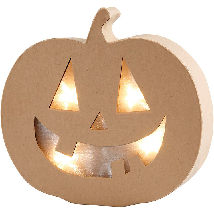 Lampe citrouille Creativ company, h : 20 cm, d : 4 cm, l : 22 cm, 1 pièce