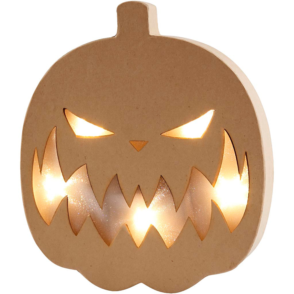 Creativ company lampe citrouille, h : 25 cm, d : 4 cm, l : 22 cm, 1 pièce