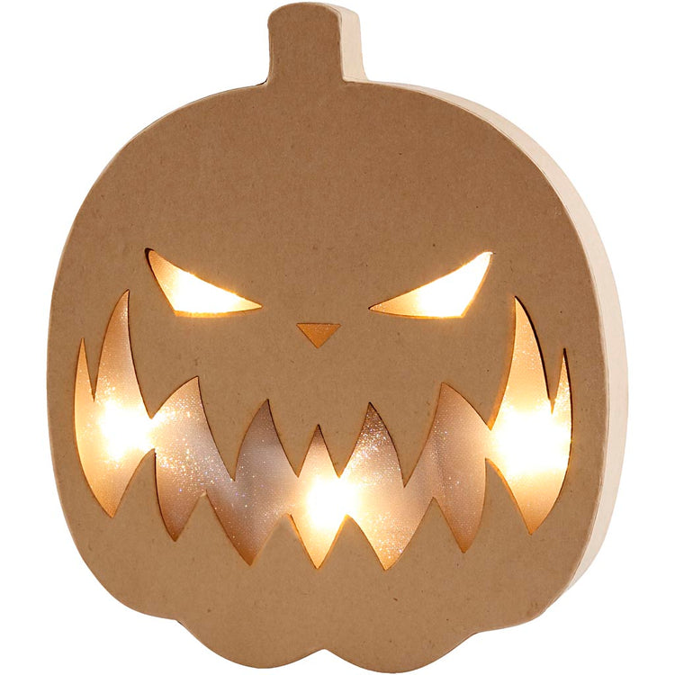 Creativ company lampe citrouille, h : 25 cm, d : 4 cm, l : 22 cm, 1 pièce