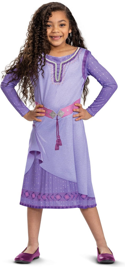 Déguisement Disney - Wish, robe asha classique, taille m (7-8 ans), fille