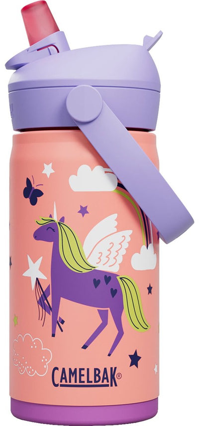 Camelbak thrive flip paille gourde enfants - 350 ml - acier inoxydable - avec paille - bouteille d'eau isolante - rose