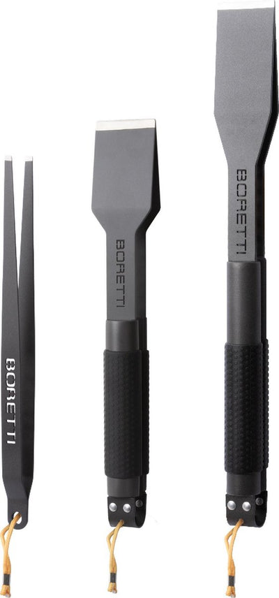 Boretti - Ensemble de pinces à barbecue 3 pièces - pinces compactes, pinces, grandes pinces