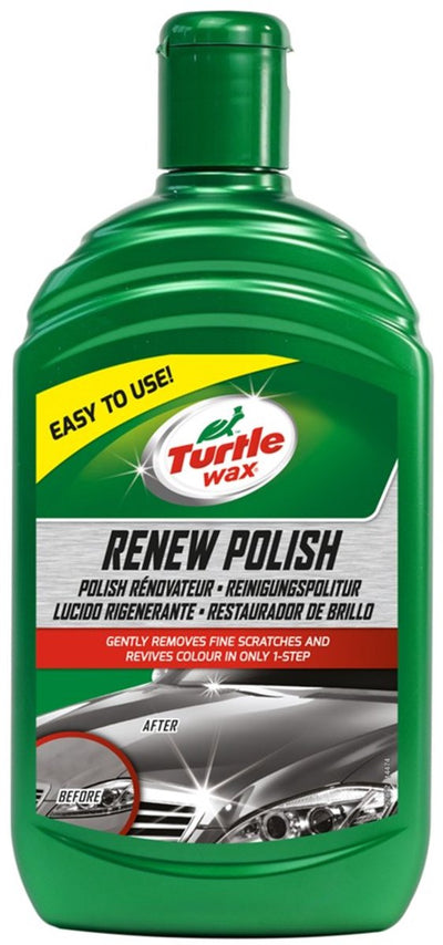 Turtle Wax GL Renouveler Polish - Élimine les rayures, les éraflures et les intempéries - Redonne de la couleur - Pour les peintures ternes et décolorées - Parfait pour les voitures plus anciennes - 500 ml