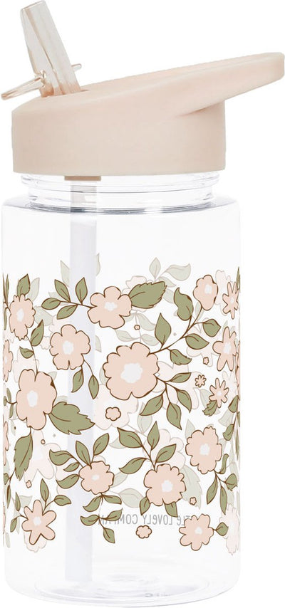 Une petite compagnie charmante - gourde - rose fleuri