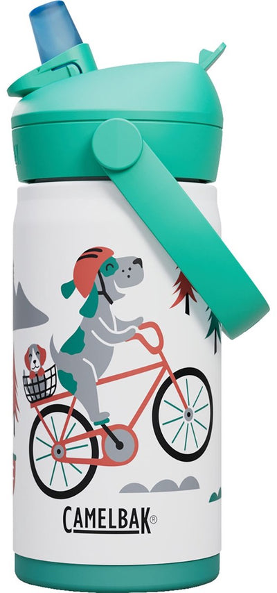 Camelbak thrive flip paille gourde enfants - 350 ml - acier inoxydable - avec paille - bouteille d'eau isolante - blanc