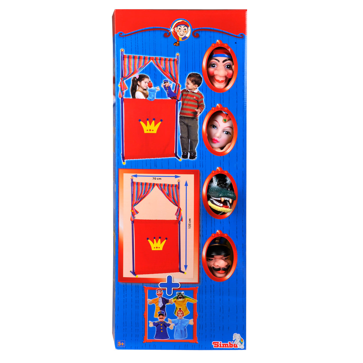 Théâtre de poupée Simba avec 4 marionnettes à main