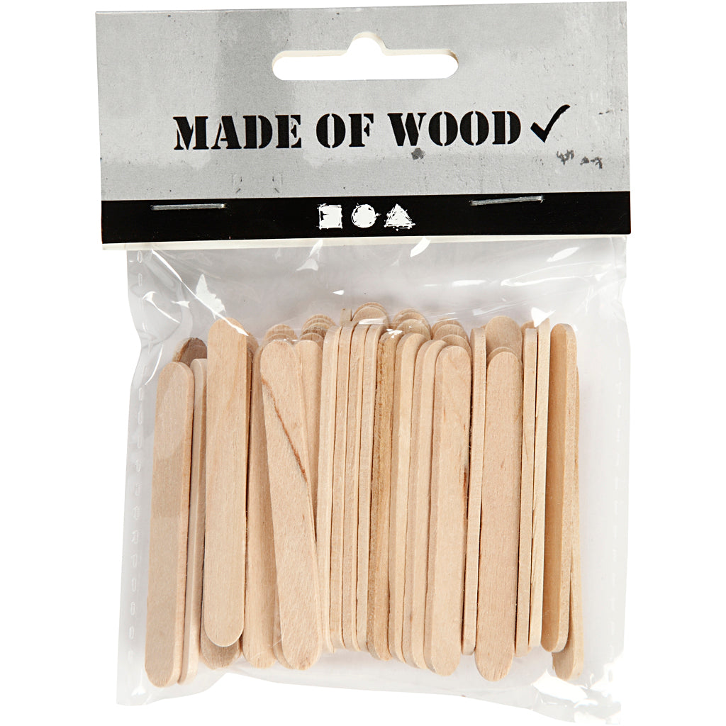 Sticks d'artisanat en bois mini, 50e.