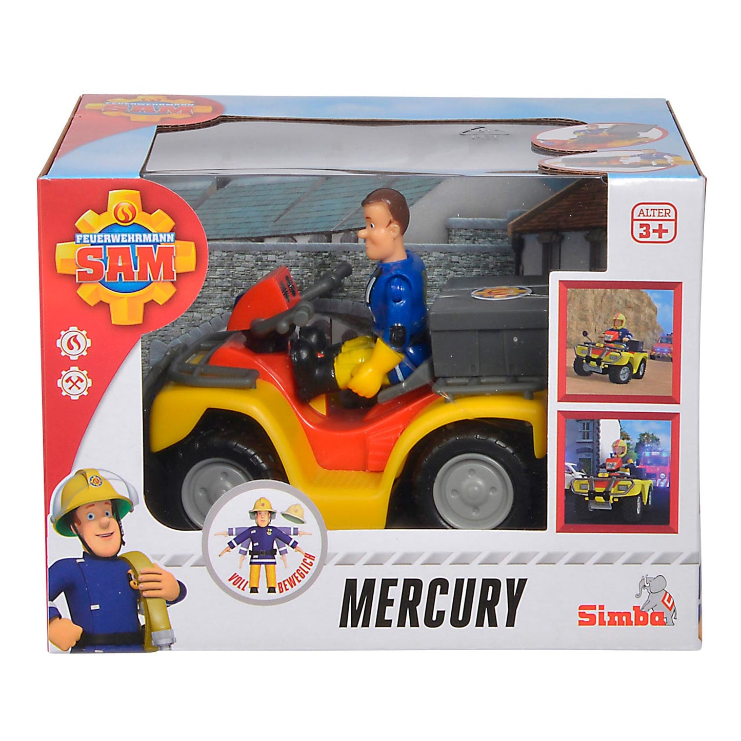 Le pompier Sam Mercury avec une silhouette