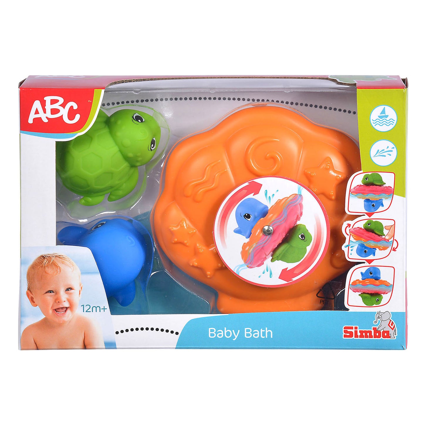 ABC Bath Play Schelp avec des animaux marins