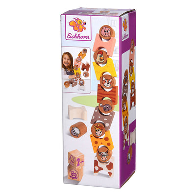 Eichhorn Wooden Stacking Game Farm Animaux 14dlg.