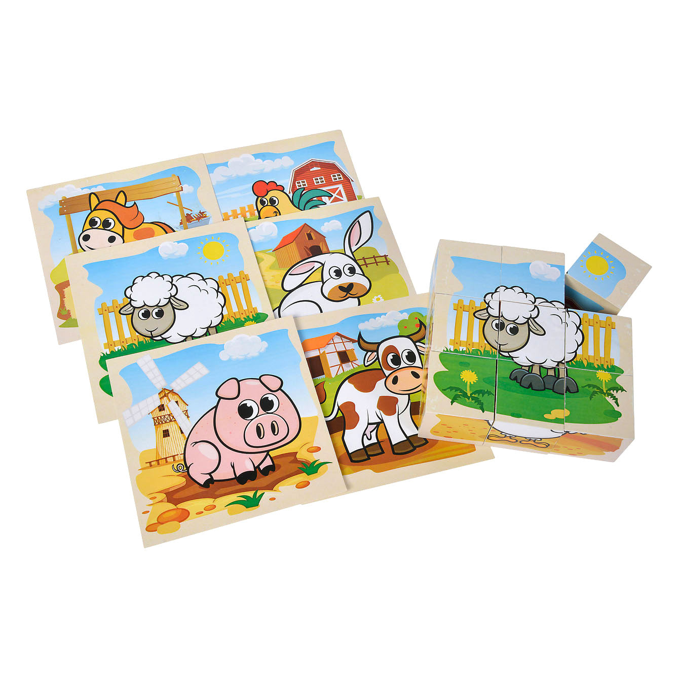 Eichhorn Block Puzzle Farm Farm
