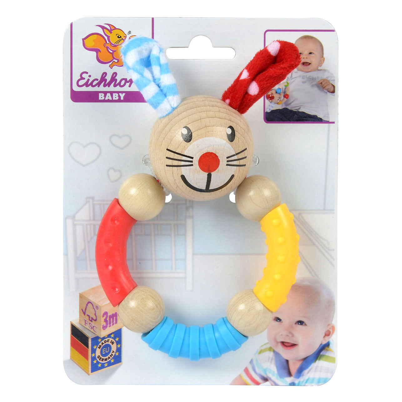 Eichhorn bébé bijtring lapin de bois