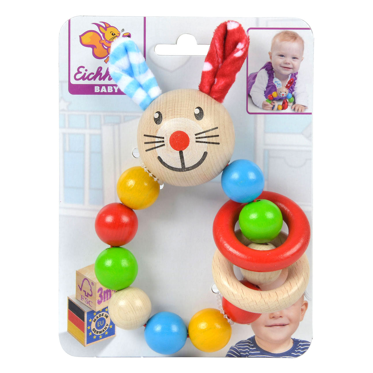 Eichhorn bébé en bois bijtring lapin