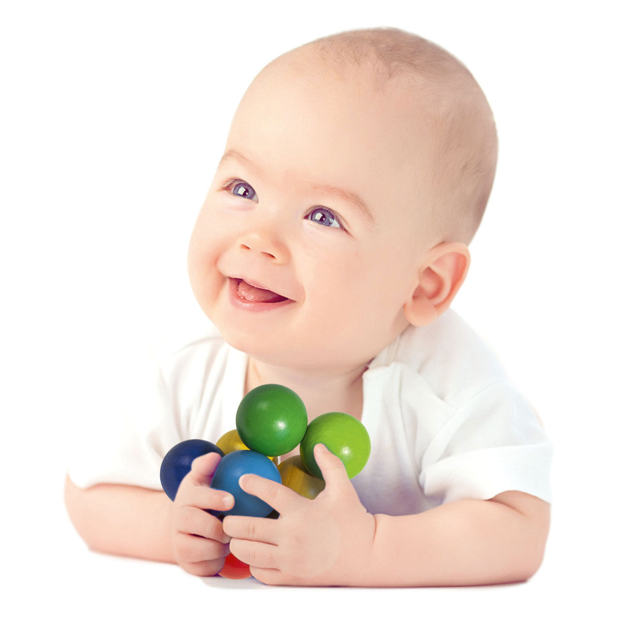 Eichhorn bébé en bois agrippant de perles
