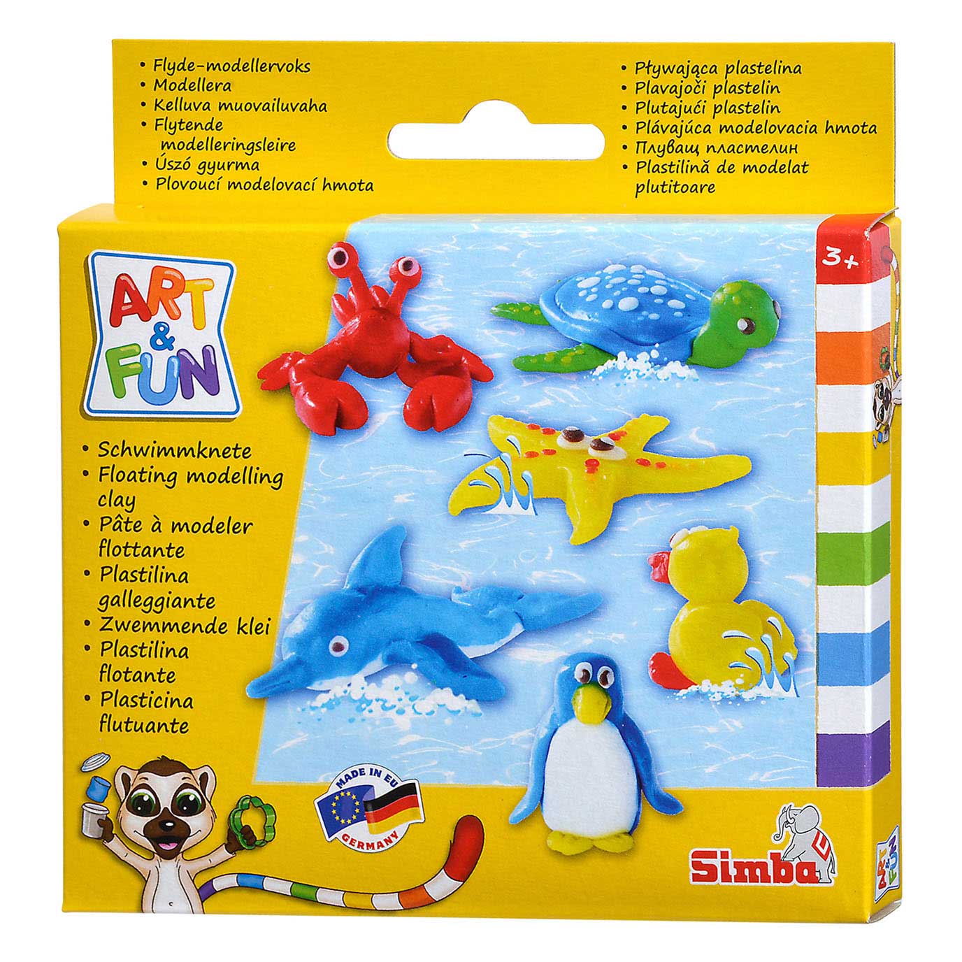 Les animaux marins argile de natation et de natation
