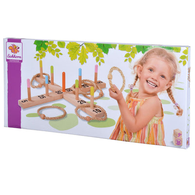 Jeu de lancer d'anneaux en bois Eichhorn Outdoor