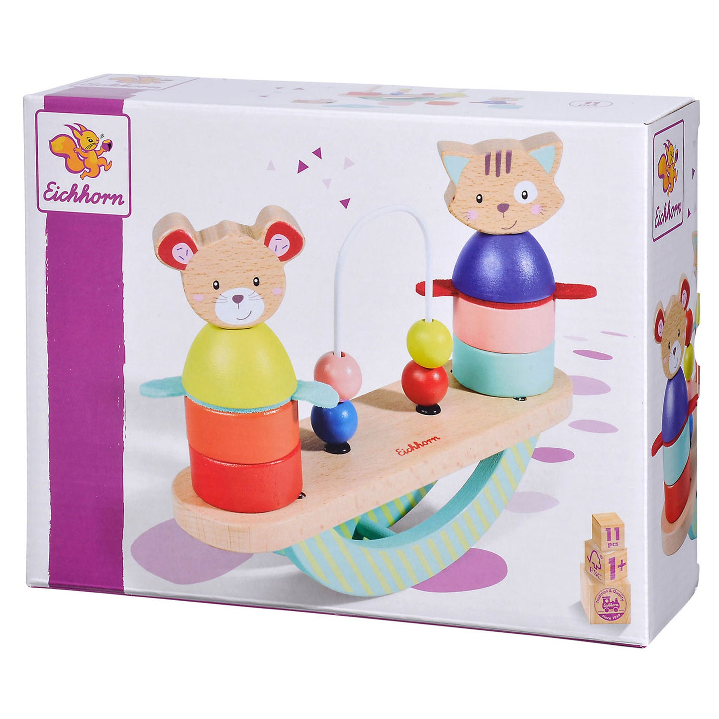 Eichhorn Balance en bois Balance Game Animaux