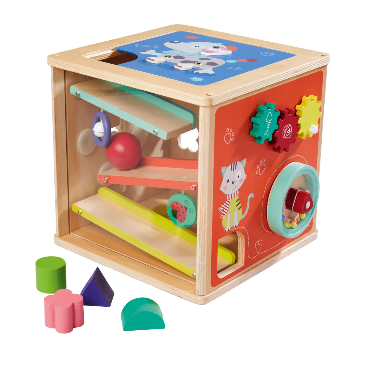 Eichhorn Houten Activities Box avec des formes