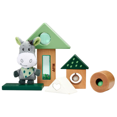 Eichhorn Baby Hipp Blocks en bois avec câlins d'âne