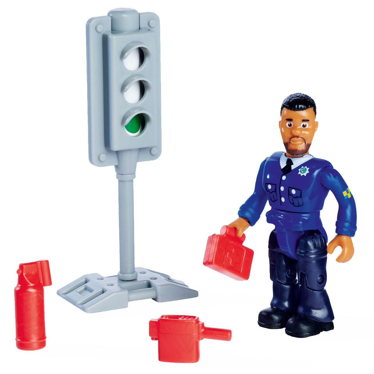 Carreau de police de pompier SAM avec une silhouette de jeu