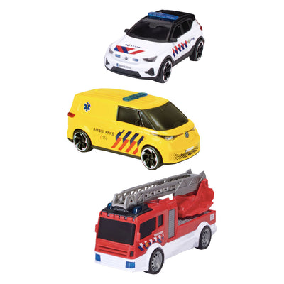 Ensemble de voitures jouets de l'équipe Dickie sos - 3 pièces.