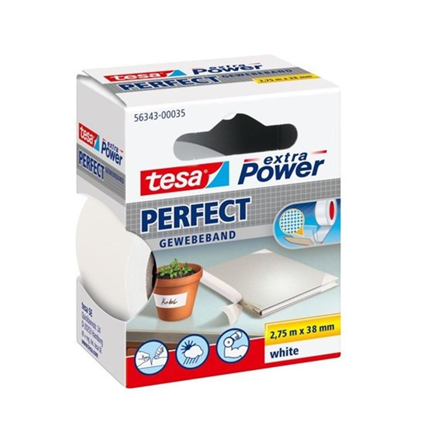Tesa puissance supplémentaire 38 mm blanc