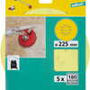 Disques abrasifs adhésifs Wolfcraft | corindon | k180 | ø225mm | 5 pièces - 5635000