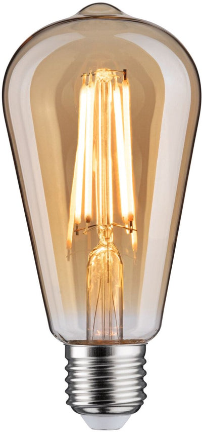 Ampoule LED Paulmann 1879 Filament 230 V 3 étapes Rustika E27 3 étapes Dim 470LM 6W 1800K Intensité variable Or
