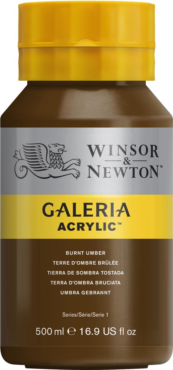 Winsor Newton Galeria acrylique 500 ml terre d'ombre brûlée
