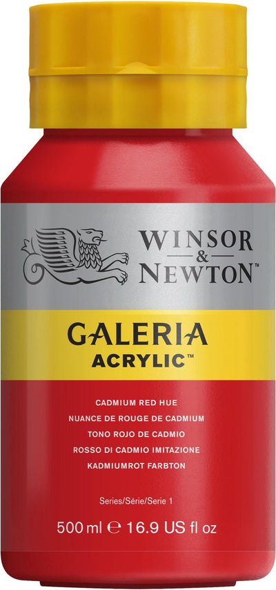 Acrylique Winsor Newton Galeria 500ml teinte rouge cadmium