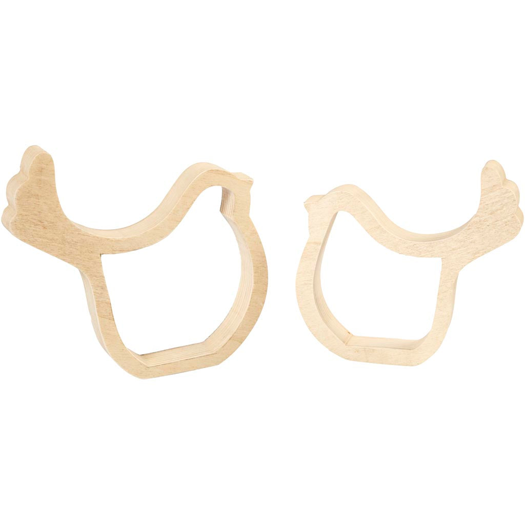 Poulets Creativ company, h : 13 cm, d : 2 cm, l : 13 cm, 2 pièces 1 boîte