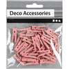 Creativ company mini pinces à linge, L : 25 mm, l : 3 mm, rouge clair, 36 pièces 1 boîte