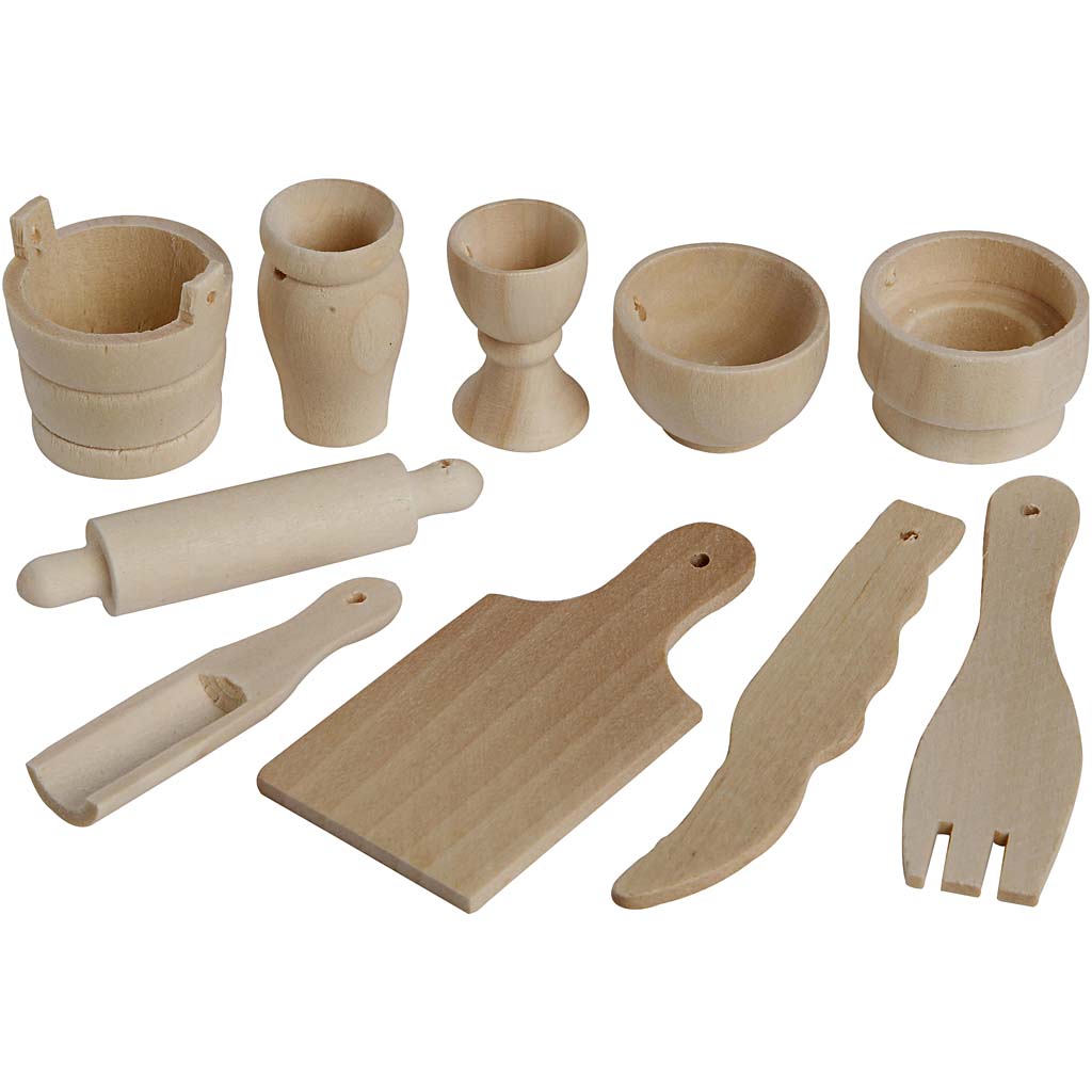 Ustensiles de cuisine en bois de compagnie Creativ, 50dlg.