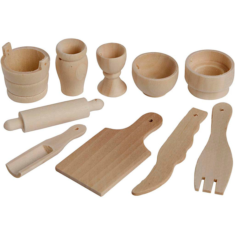 Ustensiles de cuisine en bois de compagnie Creativ, 50dlg.