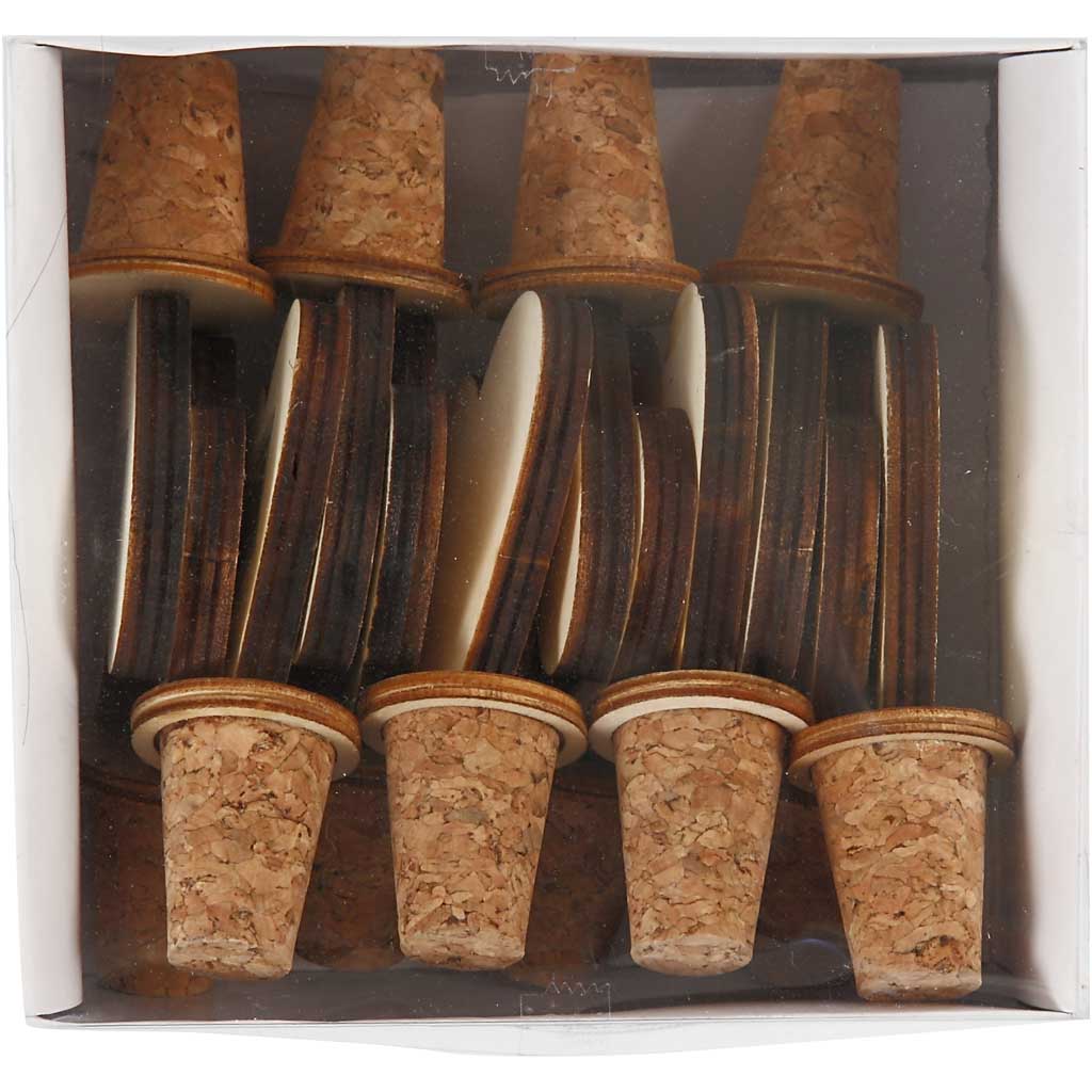 Bouchon de bouteille Creativ company, h: 9 cm, d 15-20 mm, 12 pièces 1 boîte