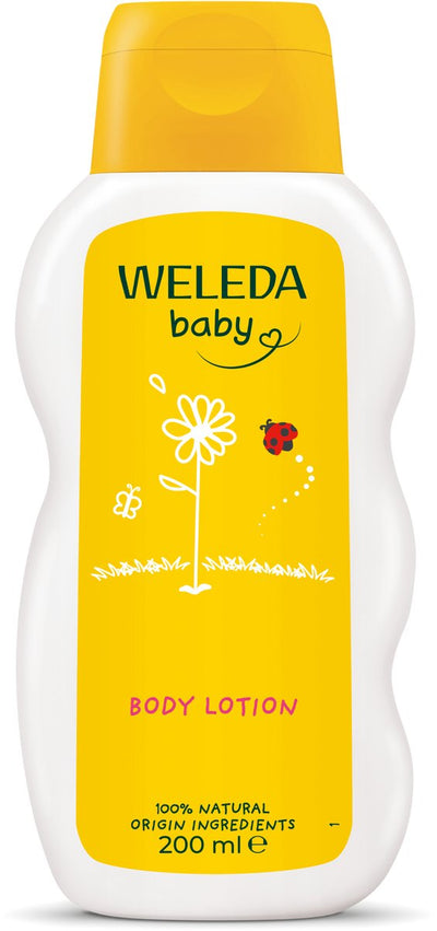 Weleda Baby Calendula Bodylotion - Calendula Kamille - Voorkomt uitdroging - Houdt de Huid Zacht en Soepel - 100% Natural Ingrediënten - 200ml