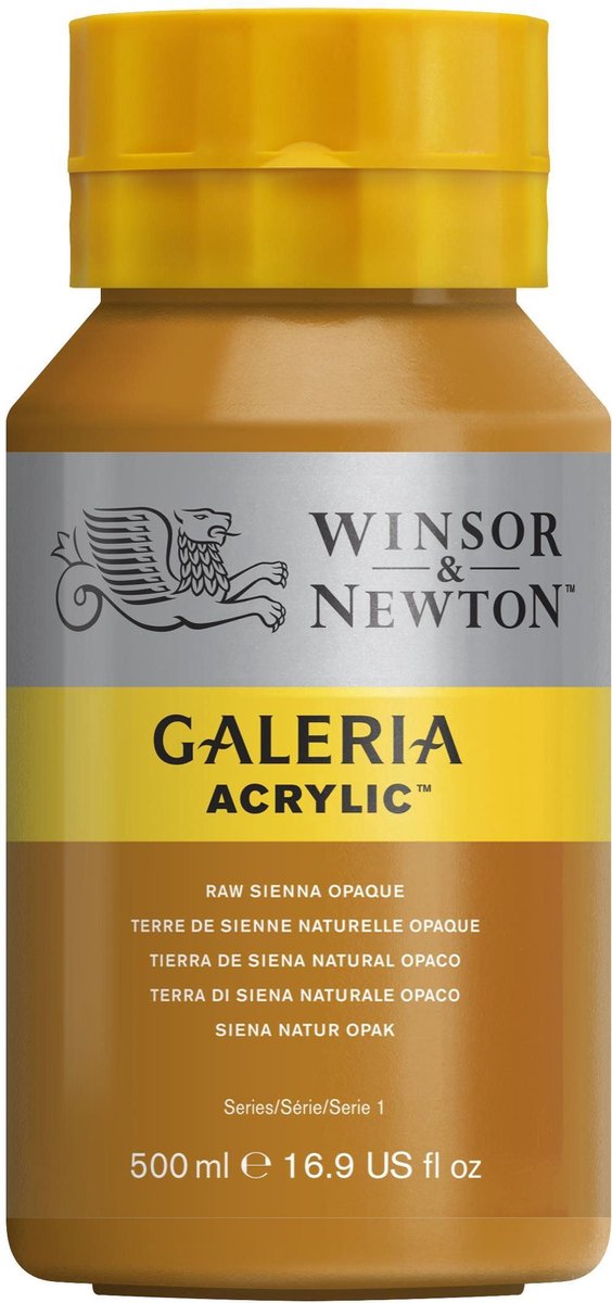 Winsor Newton Galeria acrylique 500ml terre de Sienne brute opaq