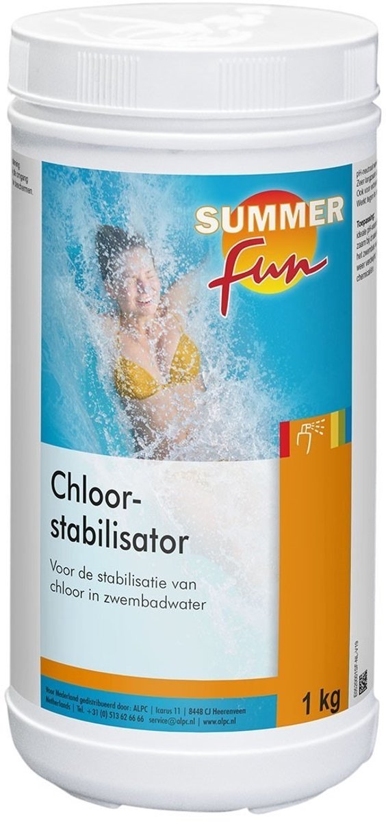 Stabilisateur de chlore amusant d'été pour piscine 1 kg blanc