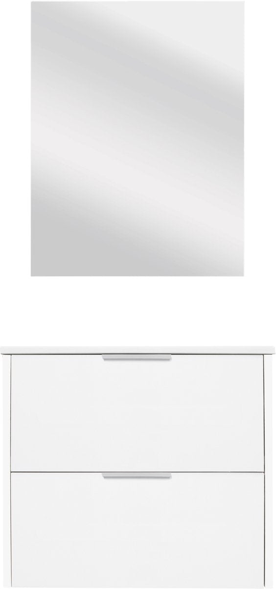Differnz bolo ensemble de meubles de salle de bain 61x50x46cm panneau fsc mfc céramique blanche blanc brillant